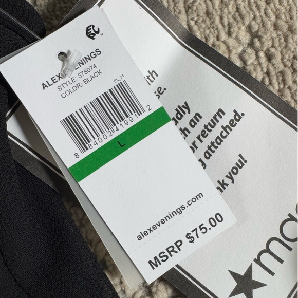 Alex Evenings Georgette Chiffon Wide Leg Mid Rise Flowy formal Pants large new - Picture 5 of 13